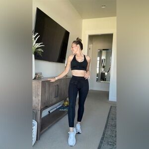 Skinnify Resistance Band Drawstring Jogger Style Leggings Black Large